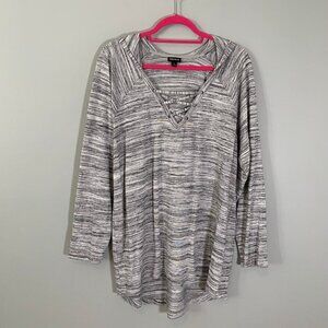 Torrid heather gray‎ hooded long sleeve pullover flowy lightweight sweatshirt